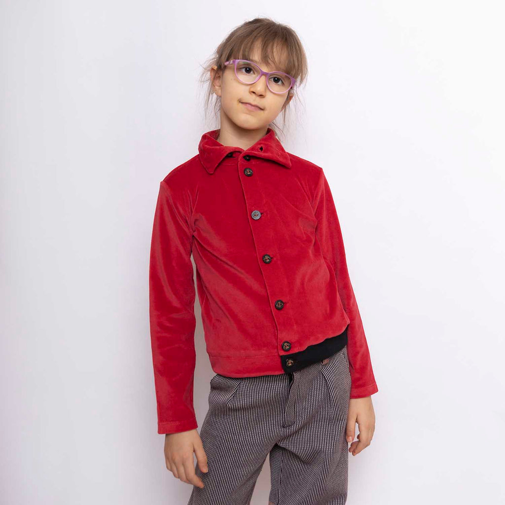 Kids Red Velvet Shirt