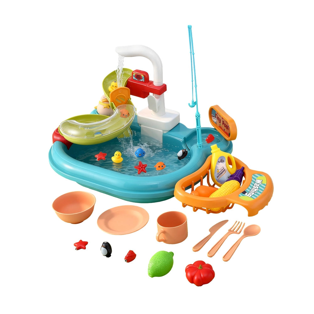 Keezi Kids Pretend Play with Faucet Floating Fishing Toys Play food