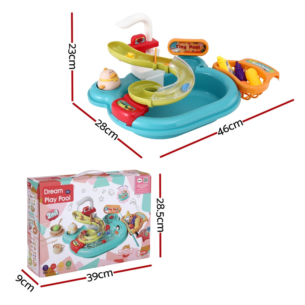 Keezi Kids Pretend Play with Faucet Floating Fishing Toys Play food