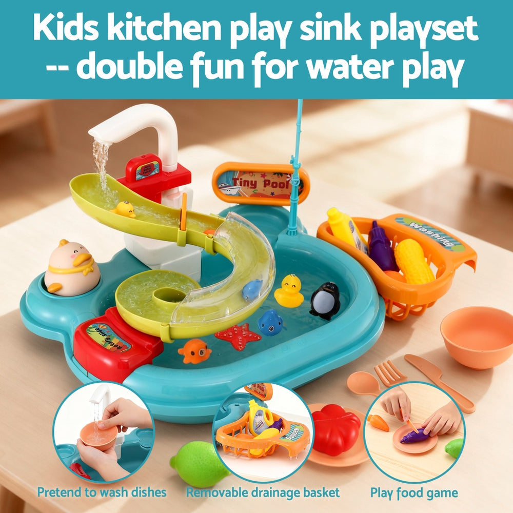 Keezi Kids Pretend Play with Faucet Floating Fishing Toys Play food