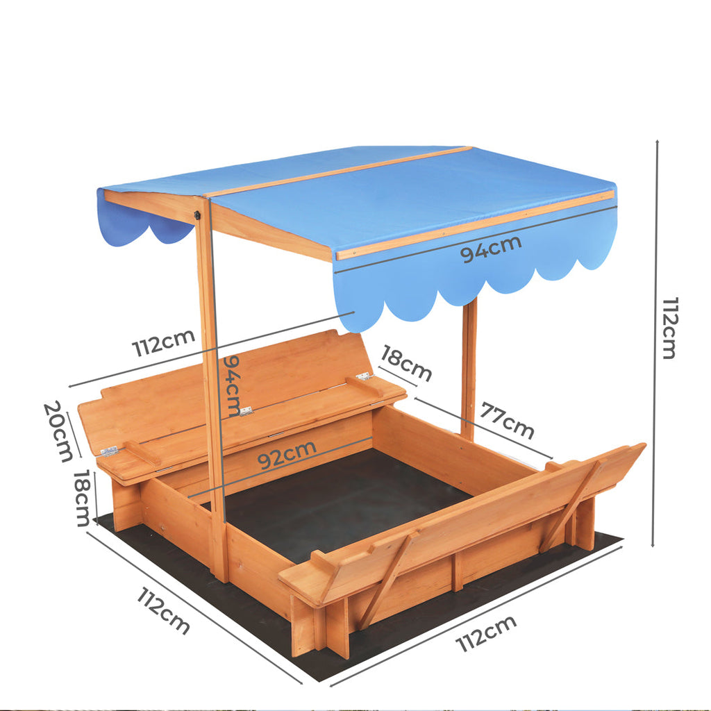 Bopeep Kids Wooden Sandbox